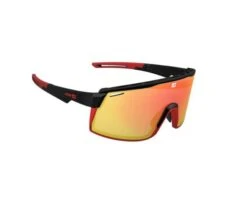 AZR Lunette De Soleil - SPRINT Noir / Rouge Mat - Coffret - Ecran Multicouche Rouge + Incolore