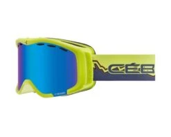 Cébé Masque De Ski Cheeky OTG Over The Glasses Matt Lime Blue Mountain Brown Flash Blue Cat.3
