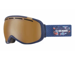 Cébé Masque De Ski Feel'in Dark Blue Floral NXT Vario Perfo Amber Flash Mirror Cat.1-3
