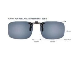 Centrostyle Clip-On Polarisant Relevable Minimaliste G15 - 56mm X 40mm