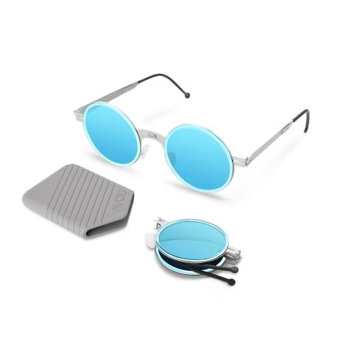 Roav Planet Brushed Silver Blue Mirror Polarized Lenses 1 Roav Planet Brushed Silver Blue Mirror Polarized Lenses