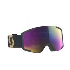 Scott Shield Moutain Team Beige/Aspen Enhancer Teal Chrome + Extra Lens Illuminator Blue Chrome